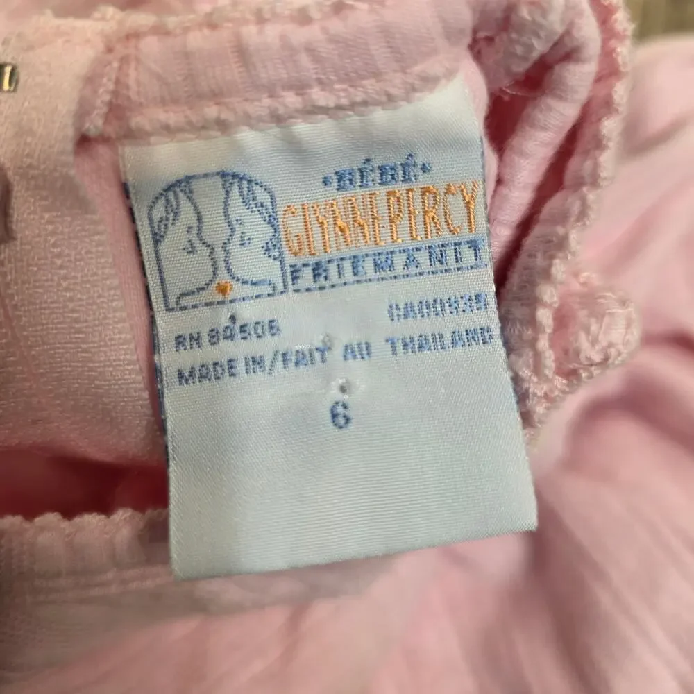 Vintage Romper Pink Teddy Bear One Piece Size 6